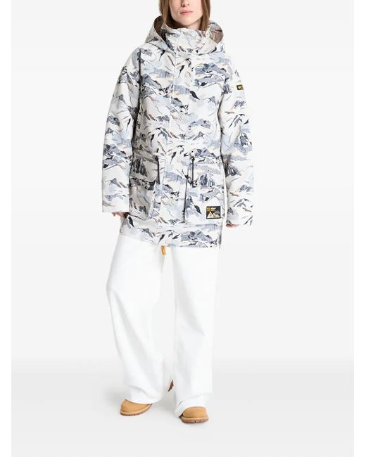 Columbia White High Cascades Patterned Jacket