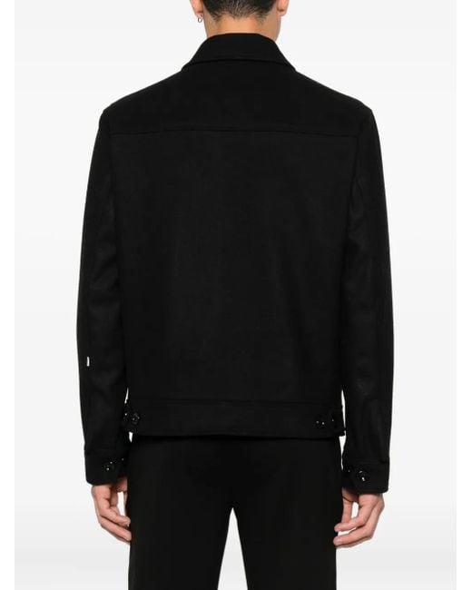 NEW YORK RESIDENT Black Collared Overshirt for men