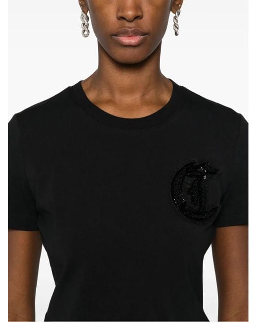 Just Cavalli Black T-Shirts And Polos