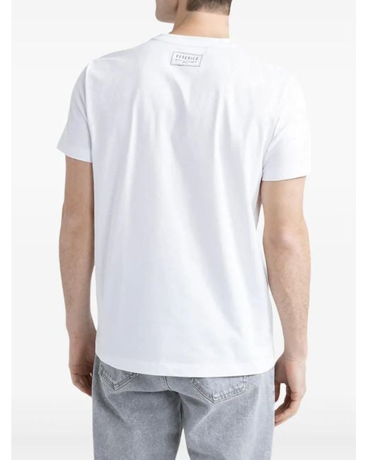 Peserico White Logo-Print T-Shirt for men
