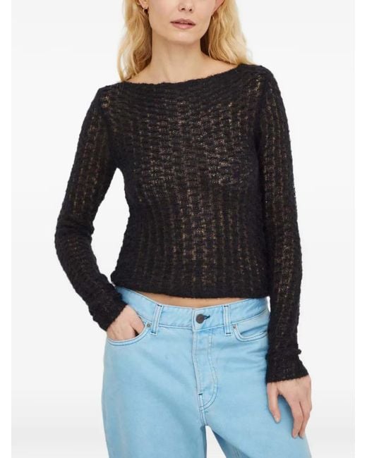 Won Hundred Black Open-Knit Sweater