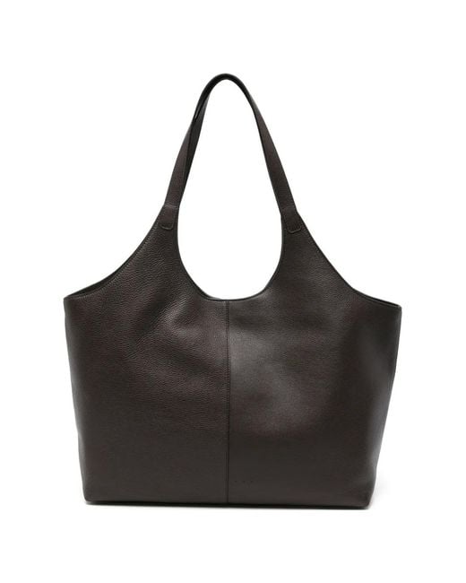 Aesther Ekme Black Extra Large Cabas Supple Grainy Leather Tote Bag