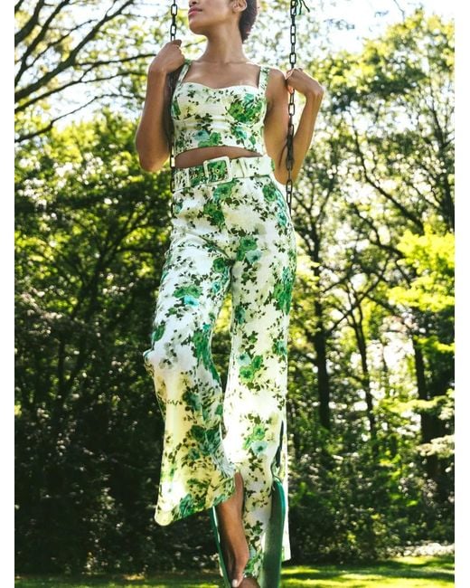 Cara Cara Green Claudine Floral-Print Top