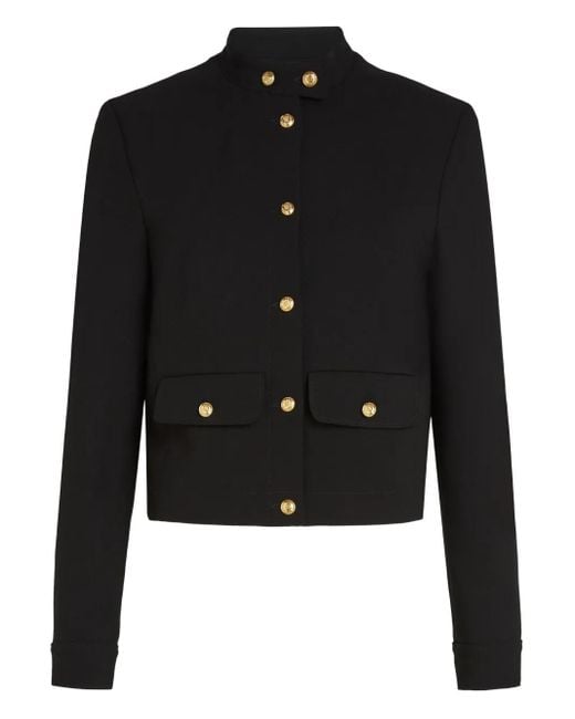 Karl Lagerfeld Black Mock-Neck Jacket