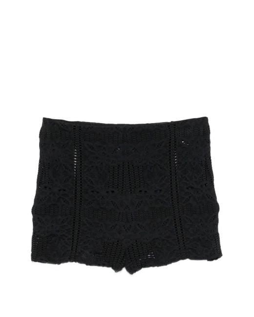 Nanushka Black Elasticasted-Waistband Mini Shorts