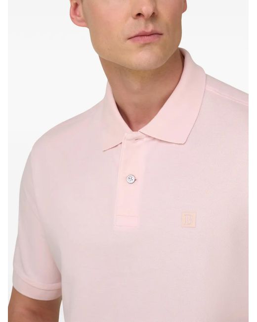 Boggi Pink Cotton Polo Shirt for men