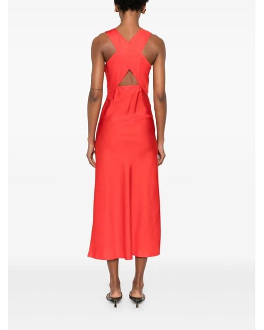 Sandro Red Wraparound Dress