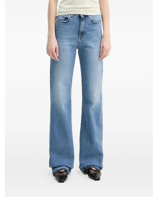 Iceberg Blue Five-Pocket Straight-Leg Jeans