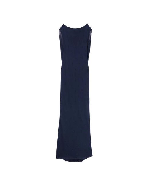 Jacquemus Blue The Plumetis Knit Dress