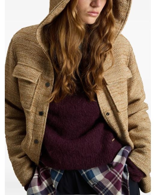 Woolrich Natural Hooded Textured Jacket