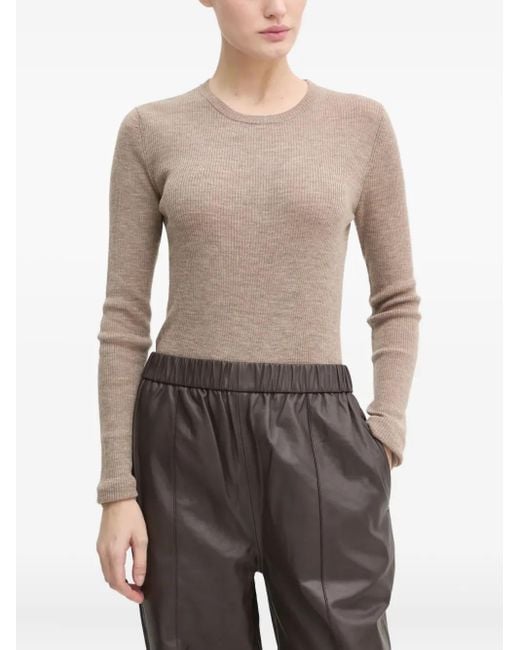 Haut À Design Côtelé En Laine Day Birger et Mikkelsen en coloris Gray