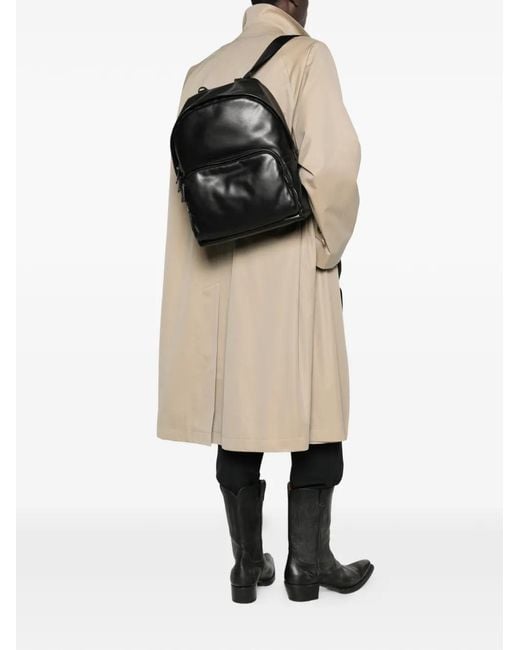 Prada Black Leather Backpack for men
