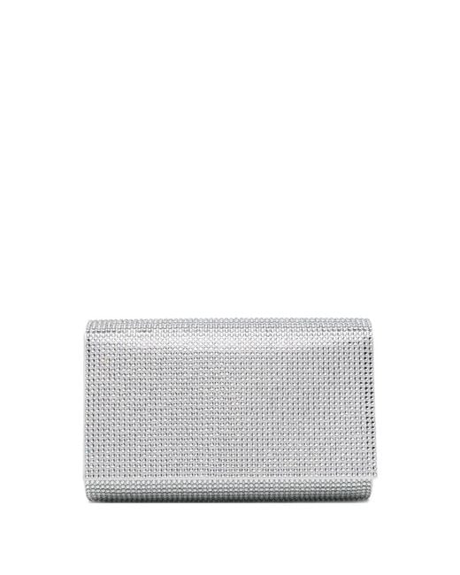 Rene Caovilla Gray All-Over Crystals Clutch Bag