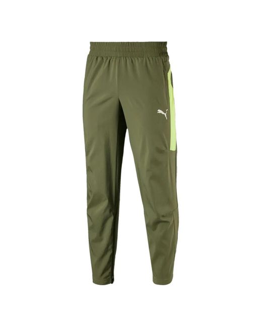 PUMA Green Woven Track Pants for men