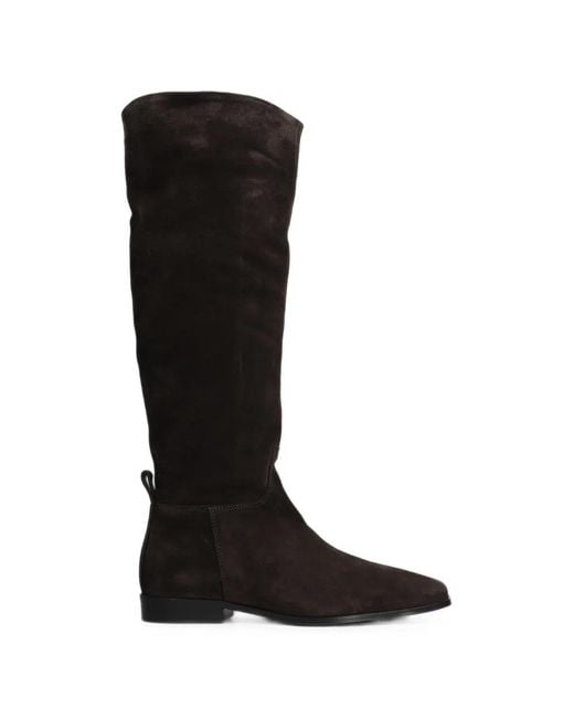 Bibi Lou Black Suede Knee-High Boots