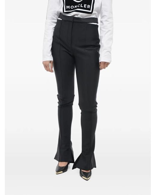 Mugler Black Cut-Out Flared Trousers