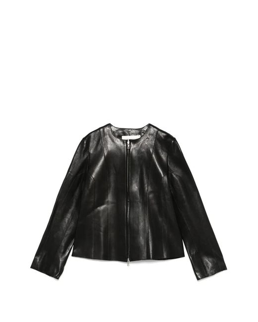 Nour Hammour Black Veste Zippée À Col Cheminée
