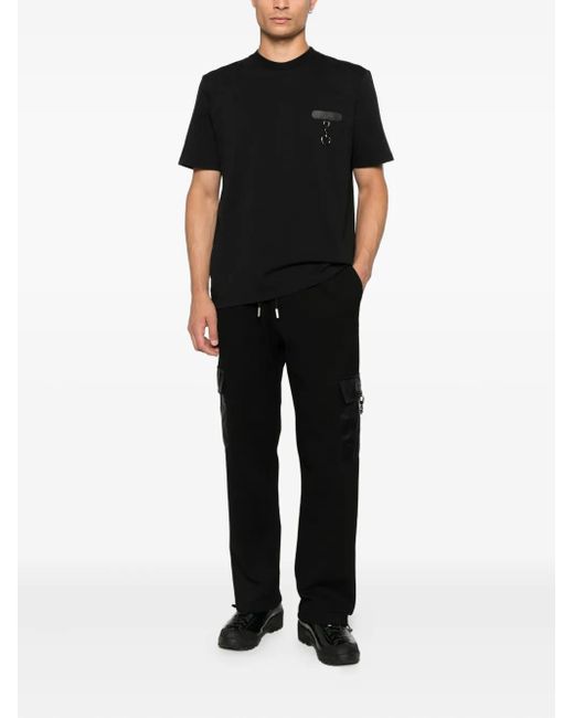 Yes London Black Logo-Patch T-Shirt for men