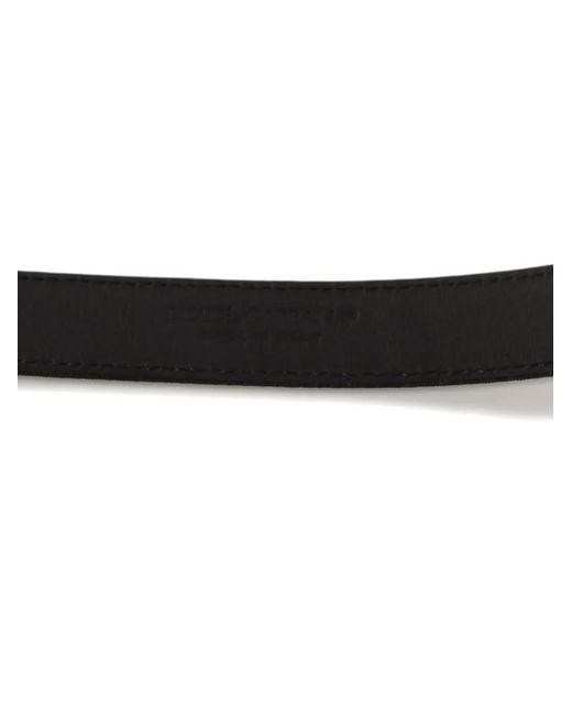 Dolce & Gabbana Black Grosgrain Buckle-Fastening Belt for men