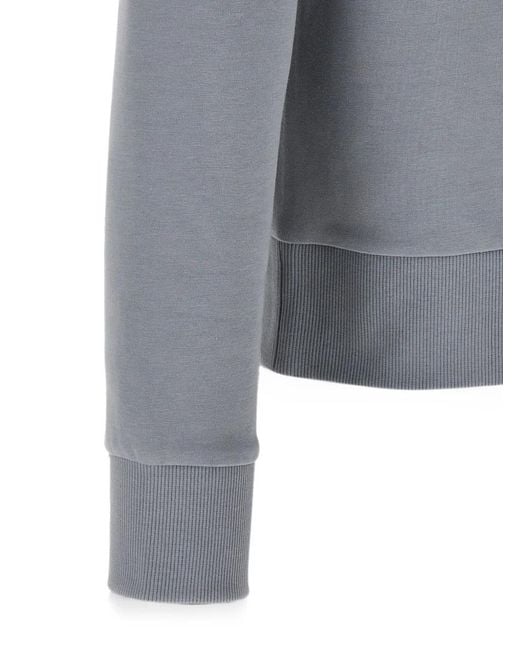 Boss Gray Zip-Up Raglan-Sleeve Hoodie for men
