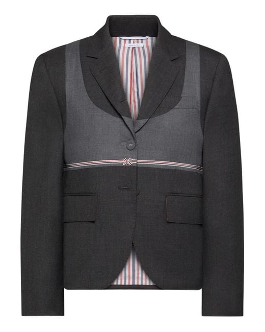 Thom Browne Black Twill Trompe-L'Œil Jacket