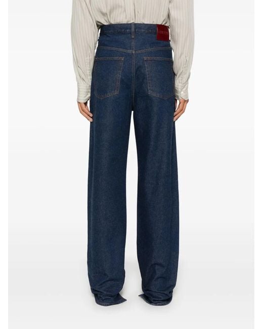 Gucci Blue Wide-Leg Denim Cotton Jeans for men