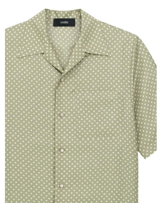 Amiri Green Polka-Dot Camp Shirt for men
