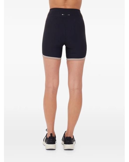 The Upside Blue Rhythm Contrast-Trim Shorts