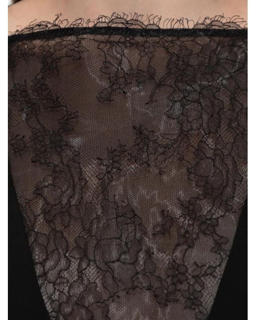 IRO Black Lace-Panelled Blouse
