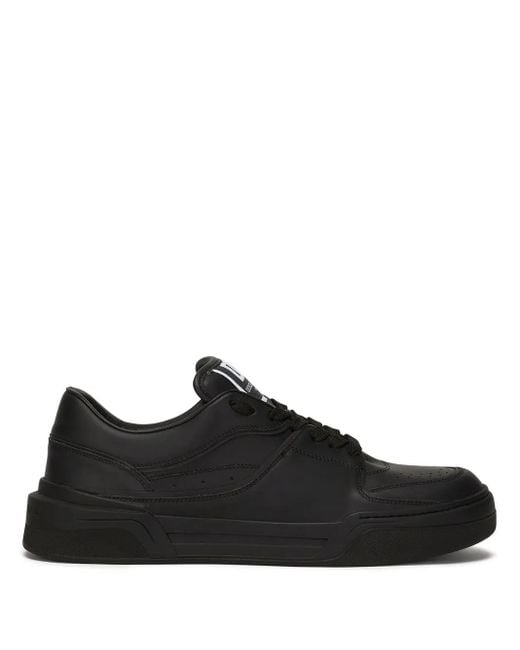 Dolce & Gabbana Black Leather Sneakers for men