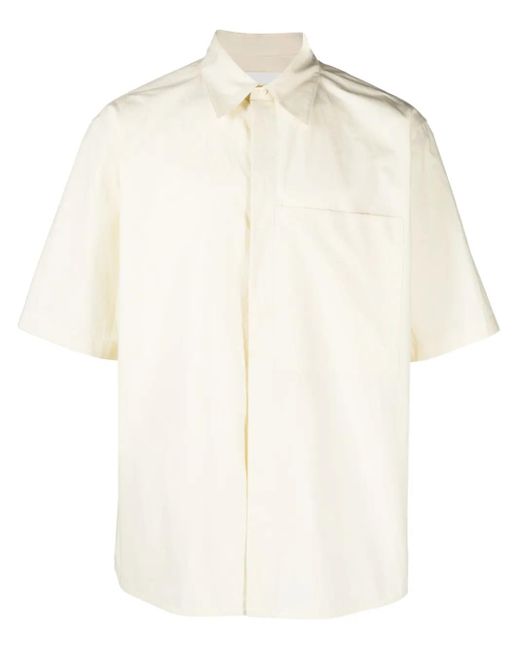 Jil Sander White Patch-Pocket Cotton Shirt for men