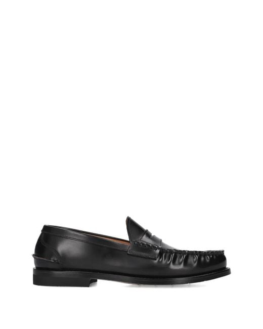 Premiata Black Leather Loafers for men