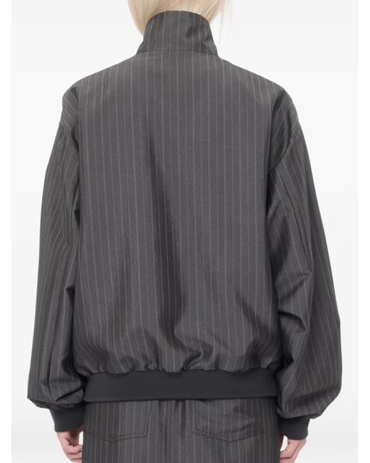 Magliano Gray X 247 Coach Tracksuit Pinstripe-Pattern Jacket