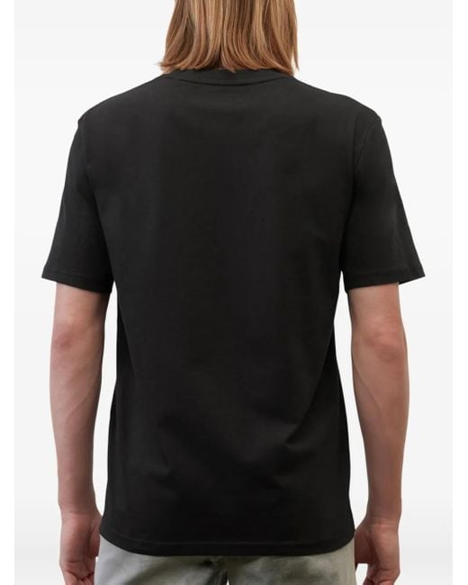 Marc O' Polo Black Logo-Embroidered T-Shirt for men