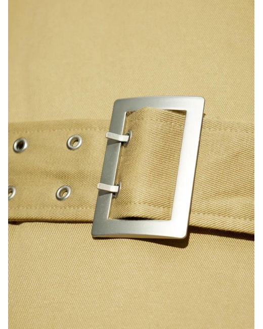 Gestuz Yellow Belted Trench Coat