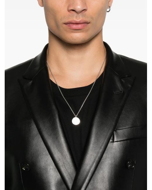 Reveres 1949 Black Double-Breasted Leather Jacket for men