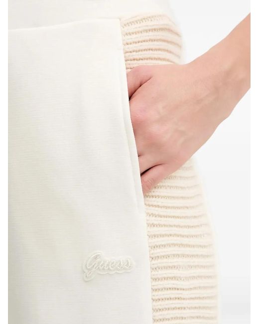 Guess White Pantalon De Jogging Dora À Coupe Ample
