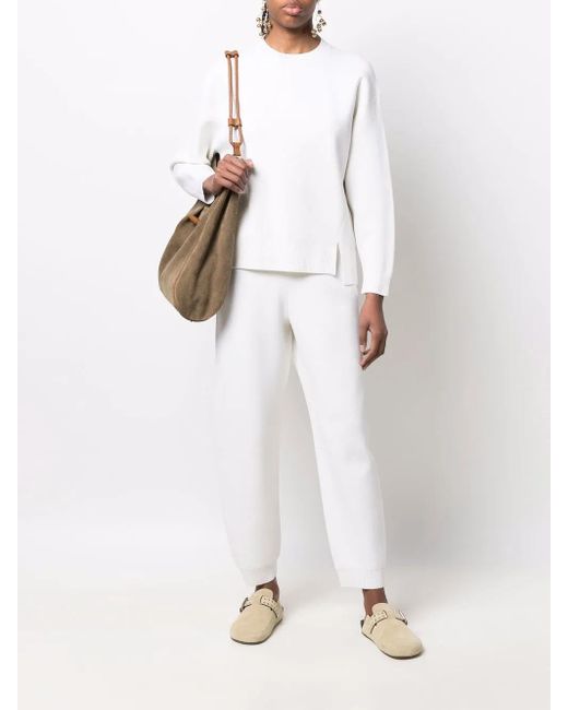 Bally White Elasticated-Waist Trousers