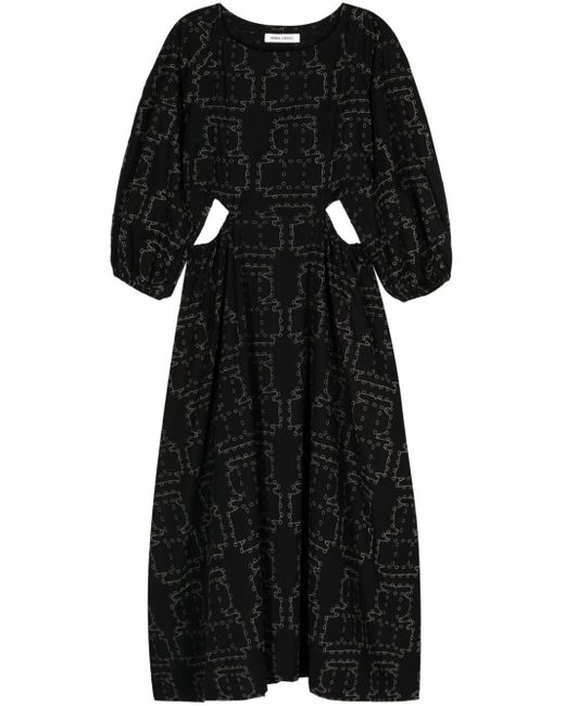 Henrik Vibskov Black Delivery Cut-out Perforated Dress