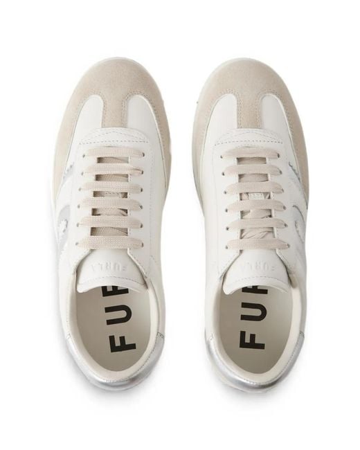 Furla White Allegra Leather Sneakers