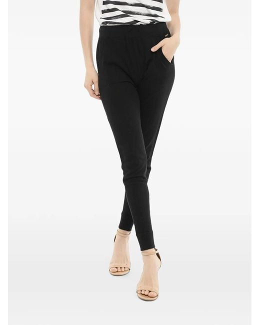 Woolrich Black Mesh-Panelled Drawstring Trousers