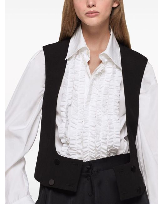 Stella McCartney Black Wool Tuxedo Vest