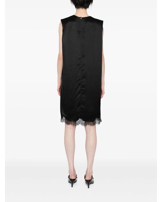 JNBY Black Lace-Trim Sleeveless Dress