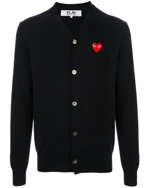 COMME DES GARÇONS PLAY Blue Pull Over Knit Black In Wool for men