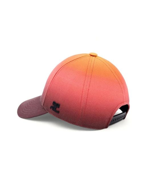 Courreges Pink Shaded Effect Cotton Cap