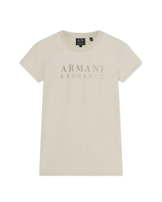 ARMANI EXCHANGE White Logo-Print Crew-Neck T-Shirt