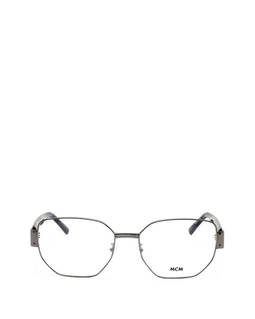MCM White Geometric-Frame Glasses