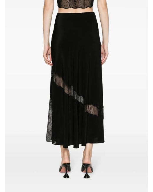 Zadig & Voltaire Black Jaylal Silk Midi Skirt