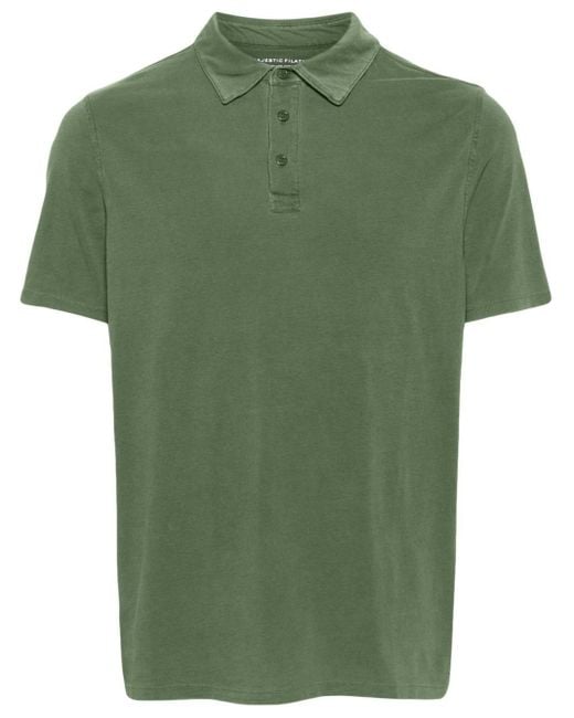 Majestic Filatures Poloshirt aus Bio-Baumwollgemisch in Green für Herren