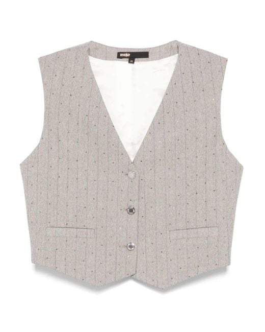 Chaleco A Rayas Diplomáticas Maje de color Gray